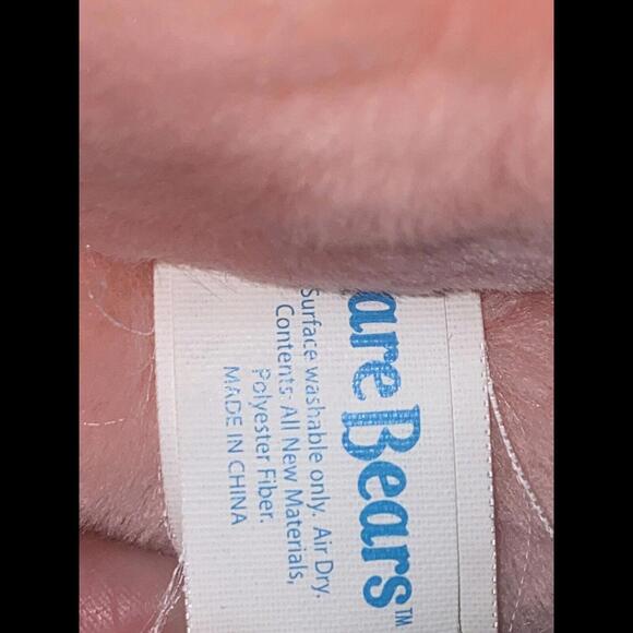 Care Bears 13" Cheer Bear Stuffed Plush Retired Pink Rainbow & Pink Hearts 2002 - Picture 9 of 9